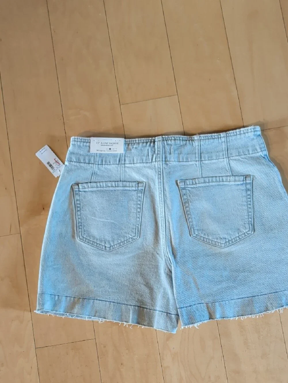 Maurices Light Blue High-Rise Denim Shorts with Raw Edge